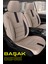 Ford Fiesta Sedan 2002–2012 Bej Başak Serisi Tay Tüyü Koltuk Kılıfı Seti (Ön–arka, Başlıklı, Yan Airbag Uyumlu) 1