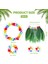 Nessiworld Yetişkin Hawaii Kostüm Seti - Yaprak Etek &amp; Hawaii Set - 5 Parça 2