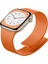Apple Watch 11-10 46MM 9 8 7 45MM Se 6 5 4 44 Ultra 49MM Uyumlu Manyetik Silikon Deri Dokulu Kordon 1