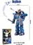 Roket Atan Savaşçı Robot Mekanik Pilli Işıklı Hareketli Mavi 5