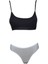 Pedli Ip Askılı Yarım Atlet Büstiyer Külot Takım Siyah Beyaz 1
