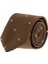 Desenli Kravat Orta Kahve Renkli Dokuma %100 Microfiber Erkek Aksesuarı 1
