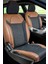 Daihatsu Cuore Uyumlu Oto Koltuk Kılıfı Deri, Kumaş Premium Kahverengi Siyah 3