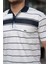 Erkek Yakalı Çizgili Kısa Kollu T-Shirt 3