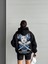 3 Iplik Şardonlu Oversize Kafa Baskılı Sweat Siyah 3