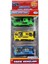 Die Cast Metal 3'lü Yarış Arabaları Yeşil Araçlı 5