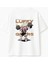 Luffy Baskılı Unisex Bisiklet Yaka Pamuk Oversize T-Shirt 2