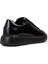 Erkek Hakiki Deri Siyah Sneaker Ayakkabı - 01990MSYHP06 2