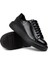 Erkek Hakiki Deri Siyah Sneaker Ayakkabı - 01990MSYHP06 3