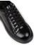 Erkek Hakiki Deri Siyah Sneaker Ayakkabı - 01990MSYHP06 5