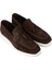 Erkek Hakiki Süet Kahverengi Loafer Ayakkabı - 01994MKHVC02 4