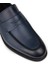 Erkek Hakiki Deri Lacivert Klasik Loafer Ayakkabı - 01995MLCVC01 5