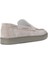 Erkek Hakiki Süet Gri Loafer Ayakkabı - 01993MGRIC01 2