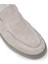 Erkek Hakiki Süet Gri Loafer Ayakkabı - 01993MGRIC01 5