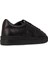 Erkek Hakiki Deri Siyah Sneaker Ayakkabı - 02002MSYHC02 2