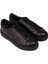 Erkek Hakiki Deri Siyah Sneaker Ayakkabı - 02002MSYHC02 4