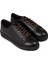 Erkek Hakiki Deri Siyah Sneaker Ayakkabı - 02004MSYHC01 4