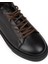 Erkek Hakiki Deri Siyah Sneaker Ayakkabı - 02004MSYHC01 5