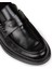 Erkek Hakiki Deri Siyah Loafer Ayakkabı - 02000MSYHP01 5
