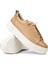 Kadın Bej Hakiki Deri Sneaker Ayakkabı - R2401ZBEJC01 3