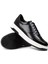 Erkek Hakiki Deri Siyah Sneaker Ayakkabı - 01965MSYHE09 3