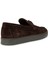 Erkek Hakiki Süet Kahverengi Püsküllü Loafer - 01994MKHVC01 2
