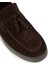 Erkek Hakiki Süet Kahverengi Püsküllü Loafer - 01994MKHVC01 5
