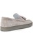 Erkek Hakiki Süet Gri Püsküllü Loafer Ayakkabı - 01994MGRIC01 2