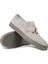 Erkek Hakiki Süet Gri Püsküllü Loafer Ayakkabı - 01994MGRIC01 3