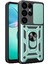 Samsung Galaxy S25 Ultra Kılıf Pars Lens Yüzüklü Silikon - Yeşil 1