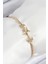 Pirinç Zirkon Taşlı Yıldız Model Gold Renk Kadın Bileklik - TJ-BB7903 1