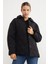 Kapitone Desenli Oversize Düğmeli Mont 4