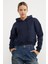 3 Iplik Basic Kapüşonlu Sweatshirt 4