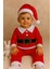 Erkek Çocuk Yılbaşı Noel Baba Temalı , Kemerli , 3 Parça Kışlık Polar Takım, Yılbaşı Kostüm 1