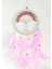 Pembe Kuş Tüylü Hayat Ağacı Düş Kapanı Dream Catcher Duvar Süsü 2