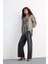 Wide Leg Fermuarlı Uzun Deri Pantolon G0140AX25AU 2