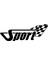 Sport Bayrağı Oto Özel Yeni Sticker Siyah 25 x 10 cm 1