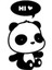 Sevimli Panda Tasarım Sticker 8 x 15 cm 1