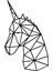 Geometrik Unicorn At Sticker 30 x 48 cm 1