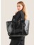 Deri Siyah Kadın Shopper Çanta 25FW348-1 2