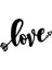 Kalın Love Oku Sticker 10 x 6 cm 1