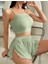 Eyesof Kadın Yeşil Dantel Detaylı Şortlu Gecelik Pijama Takımı 5024 2