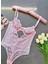 Tül Dantelli Transparan Bodysuit Desteksiz Balenli Iç Giyim Çeşitleri 75B-90B 5