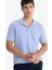 %100 Pamuk Regular Fit Polo Yaka Kısa Kollu Basic Düz Pike Kumaş Tişört C1293AX25SP 1