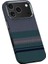 iPhone 17 Pro Max Uyumlu Kılıf M-Safe Şarjlı Karbon Fiber Benks Aurora Armorpro Kevlar Kapak Yeşil 4