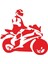 Yeni Özel Motosiklet Sticker Motorcu Figürü 13*125 cm 1