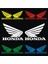 Honda Için Uyumlu Aksesuar Oto Motorsiklet Kask Sticker Set Kırmızı 4