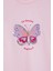 Pembe Kelebek Baskılı Payetli Kız Çocuk Tişört 20998 2