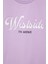 Lila West Side Kabartmalı Yazılı Kız Çocuk Bisiklet Yaka Tişört 20975 2