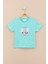 Su Yeşili Kelebek Baskılı Payetli Kız Çocuk Tişört 20996 1